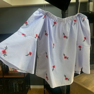 Always Indigo Off the Shoulder Top